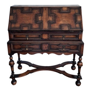 Antique H. Chapman & Co Spanish Revival Secretary Desk For Sale