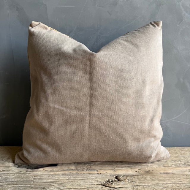 Vintage African Mali Cloth Textile Pillow With Down Insert For Sale In Los Angeles - Image 6 of 6