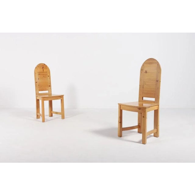 Vintage Swedish Solid Pine Chairs from Sven Larsson Möbelshop For Sale - Image 3 of 13