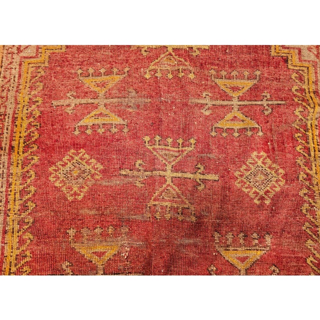 Vintage Turkish Anatolian Prayer Rug, Handwoven Wool, Early 1900s, Red, 4' x 6' For Sale - Image 10 of 13