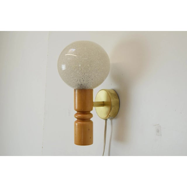 Made in Czechoslovakia. Made of plastic, wood, brass. Re-polished. US adapter included. with aged patina. Good original...