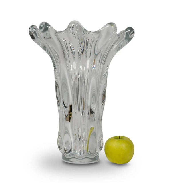 Art Vannes Vintage Crystal Vase, 1920s For Sale - Image 4 of 5