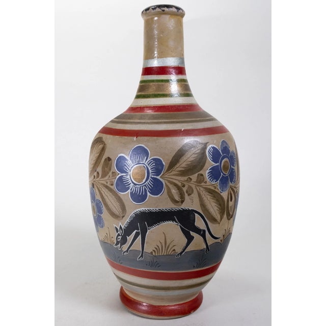 Vintage MCM Early Tonala Mexican Pottery Vase For Sale - Image 4 of 9