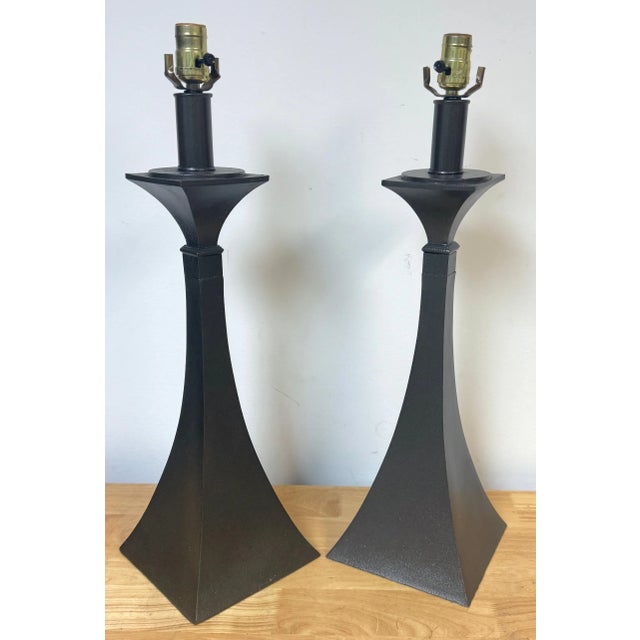 1970s Pair of Sculptural Lamps by Stewart Ross James for Hansen, C. 1970s For Sale - Image 5 of 10