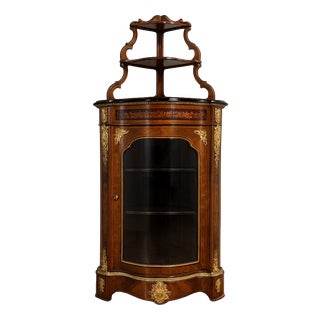 Louis XIV Curved Corner Cabinet, 1920s For Sale