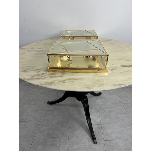 Large Vintage Square Four-Light Ceiling Lights, 1980s, Set of 2 For Sale - Image 10 of 15