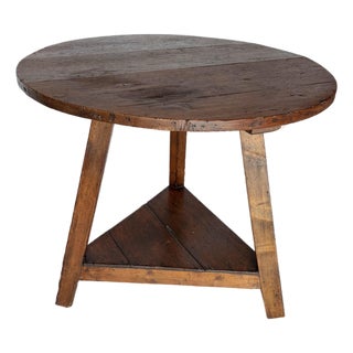 19th Century English Pine Cricket Table For Sale