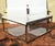 Modern White Glossy Lacquered Top Chrome Coffee Table with Tempered Glass Bottom Shelf. Features a square polished chrome...