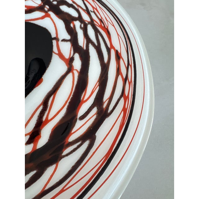 Glass Decorative Glass Swirl Bowl For Sale - Image 7 of 9