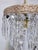 1950s Vintage Tiered Crystal Upside Down Chandelier With Ornate Brass Crown For Sale - Image 5 of 8