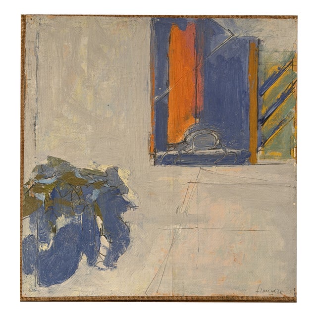 Evening Window, 1966, Oil Painting on Canvas For Sale