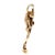 Mid 20th Century 14k Yellow Gold Bold Figural Vintage Pendant For Sale - Image 5 of 5
