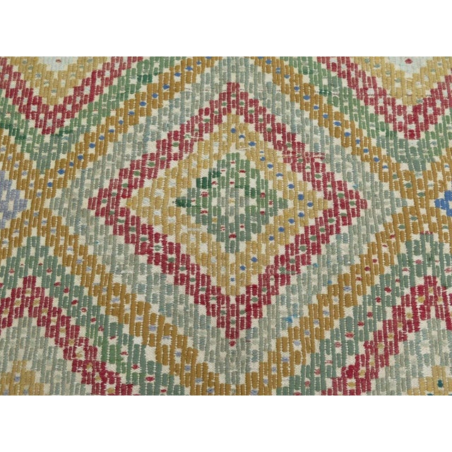 1960s Embroidered Kilim Rug - 65" X 105" For Sale - Image 5 of 13