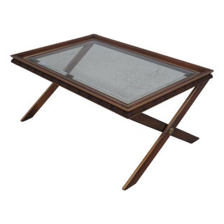 Ej Victor Glass Top Regency Style Coffee Table For Sale