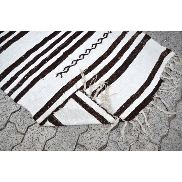Turkish Handmade Vintage Hemp Runner For Sale - Image 9 of 10