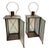 Neoclassical Pair of Neoclassical Style Mixed Metal Large Scale Hurricane Lanterns For Sale - Image 3 of 12