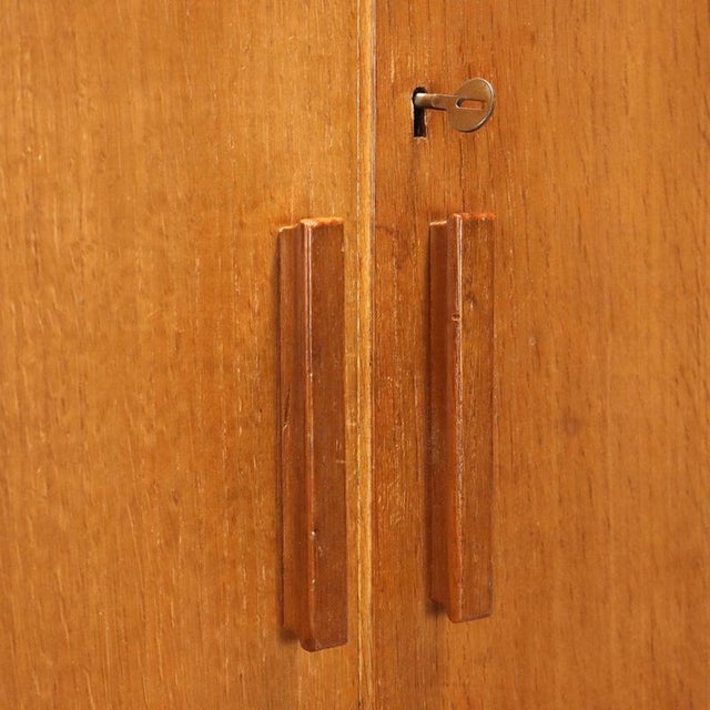 Wood Vintage Oak Wardrobe with Drawers and Hinged Doors, 1960s For Sale - Image 7 of 12