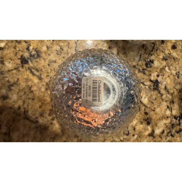 Hollywood Regency Crate & Barrel Modern Hollywood Regency Silver Mercury Glass Candle Accessory Set - 5 Pieces For Sale - Image 3 of 6