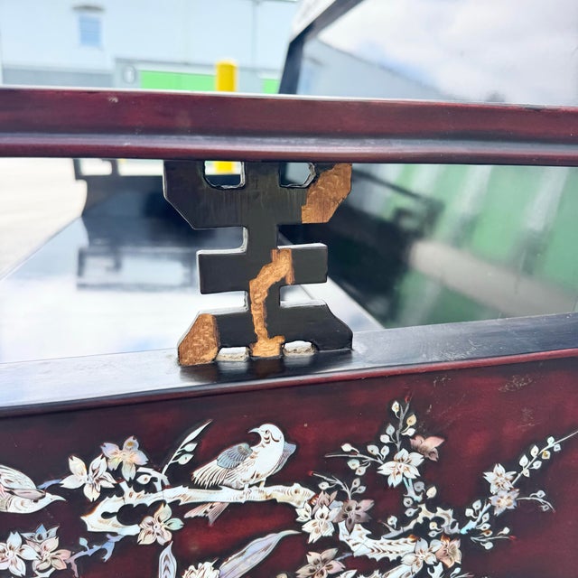 Vintage Chinese Rosewood With Mother of Pearl Inlay Sofa For Sale - Image 12 of 12