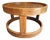 Vintage Post Modern Solid Oak Round End Table For Sale