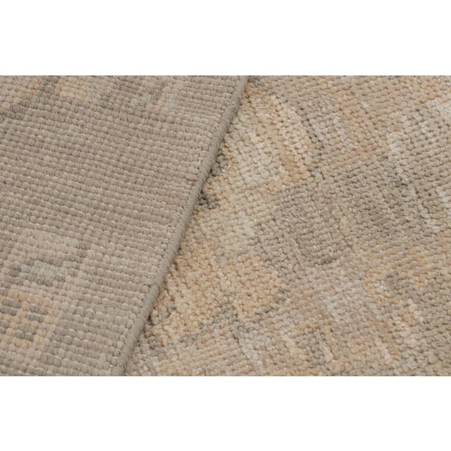 Textile Rug & Kilim’s Oushak Style Rug in Gray and Beige With All Over Floral Pattern For Sale - Image 7 of 7