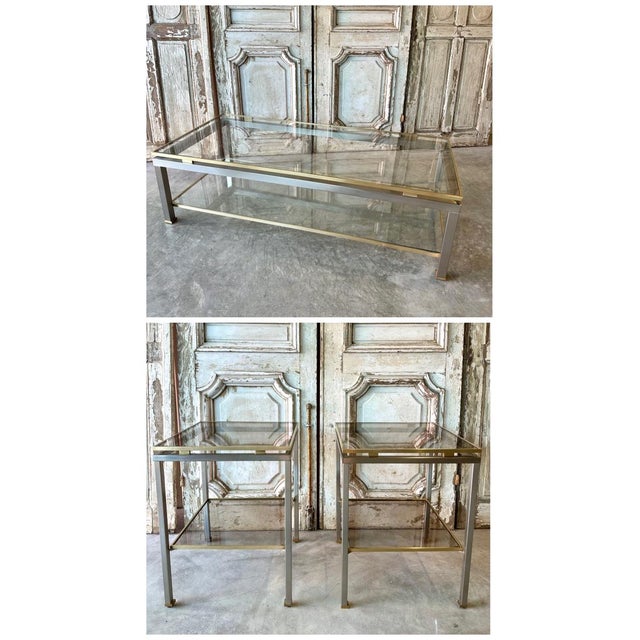 Set Guy attributed to Guy Lefevre for Maison Jansen, 1970, Set of 3 For Sale - Image 12 of 13