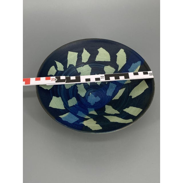 Blue Studio Ceramic Bowl by Monika Wicker, 1970s For Sale - Image 10 of 11