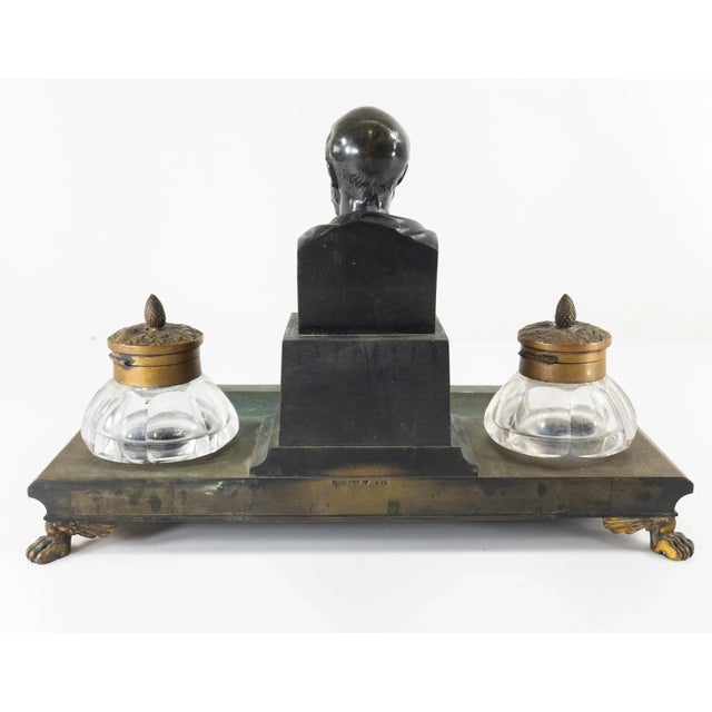 French Bronze Inkwell Desk Set by Susse Freres For Sale In New York - Image 6 of 13