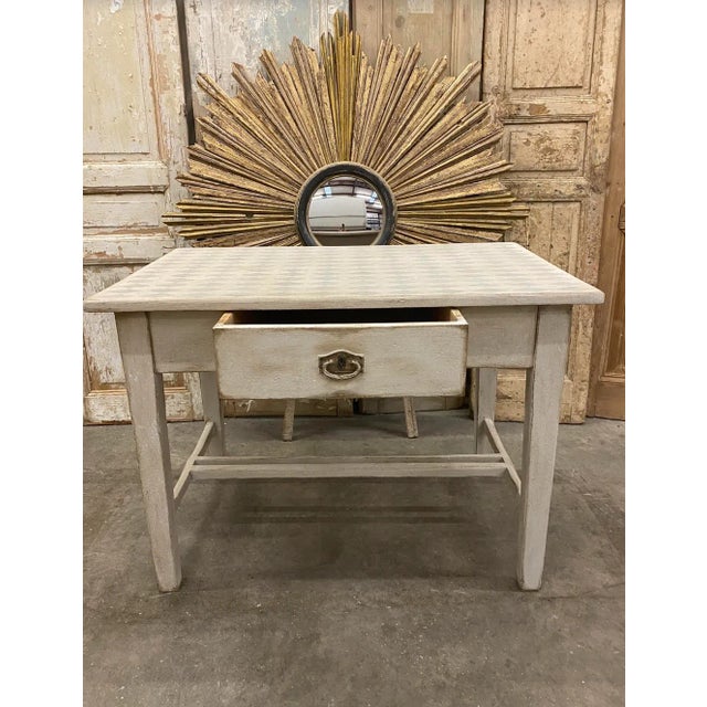 French Antique Painted Console Accent Table With Drawer - Early 20th C For Sale In Austin - Image 6 of 8