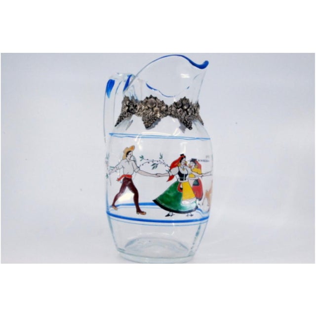 Glass Jug with Typical Portuguese Costumes For Sale - Image 10 of 11