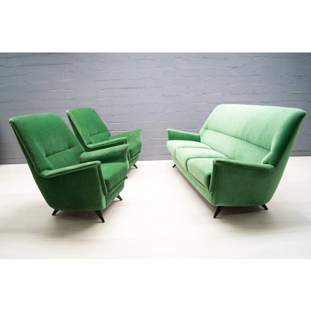 Italian Green Sofa, 1950s For Sale - Image 11 of 18