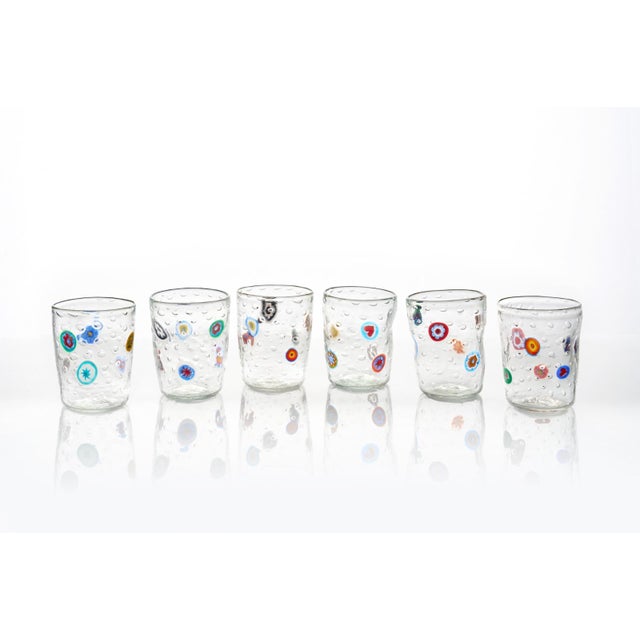 A fabulous set of glasses crafted from Murano glass by a master glassmaker with a flair for character and creativity....