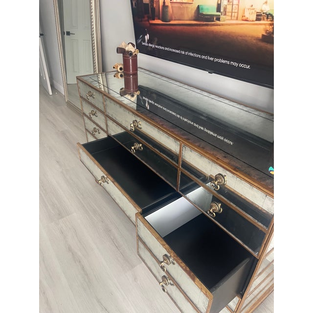 2010s John Richard 12 Drawer Mirror Dresser- For Sale - Image 5 of 6