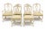 Mid-Century French Style Carved & Painted Dining Chairs Embroidered Linen - S/6 For Sale - Image 11 of 12