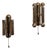 Mid-Century Italian Brass Four-Light Wall Lamps, 1960s, Set of 2 For Sale