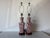 1960s Vintage Chinese Hand-Painted Porcelain Table Lamps With Red Floral Motifs – Pair For Sale - Image 9 of 12