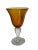 Glass Vintage Artland Iris Amber Bubble Blown Glass Goblets - Set of 11 For Sale - Image 7 of 9