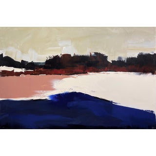 Nature's Gaze by Sandra Pratt | Oil on Canvas Abstract landscape with muted colors and shapes. For Sale