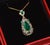 Late 20th Century Gia Natural 4.10Cts Emerald Diamond Solid 18k Gold Pendant Necklace For Sale - Image 12 of 15