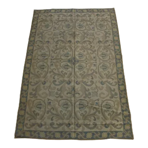 1920s Antique Portuguese Needlepoint Rug