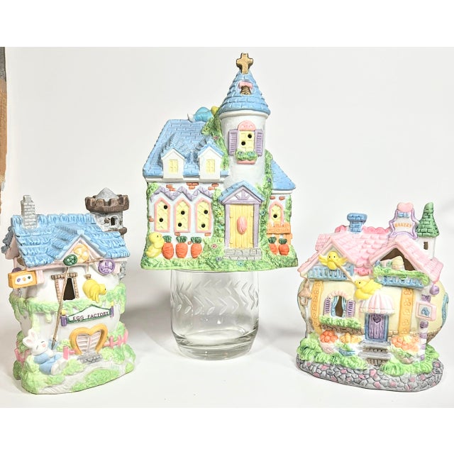 Yellow Easter Bunny Houses - Set of Three For Sale - Image 8 of 11