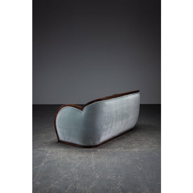 Blue Vintage Art Deco Sofa, 1940s For Sale - Image 8 of 15
