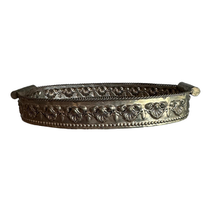 Oversized 1960s Vintage Castilian Imports Deep Silver Tray