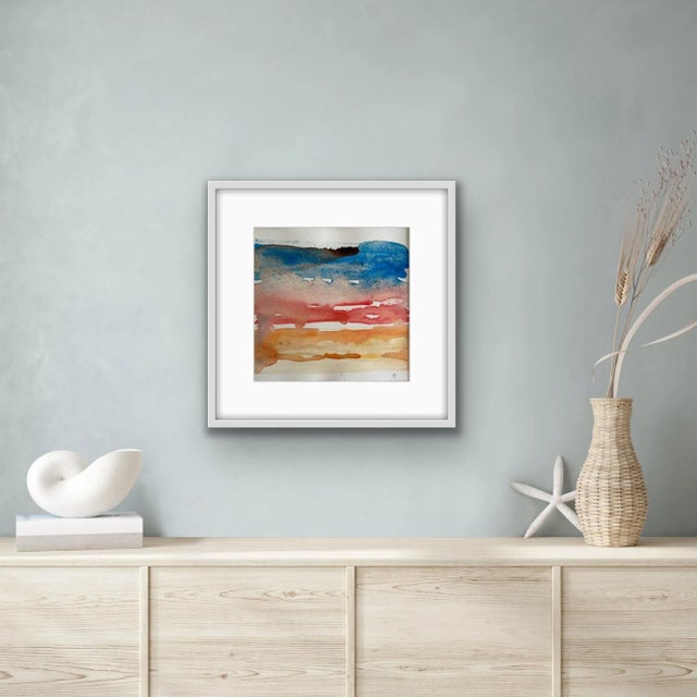 2020s Contemporary Abstract Watercolor Seascape Painting on Paper by Stephanie Cate For Sale - Image 5 of 8