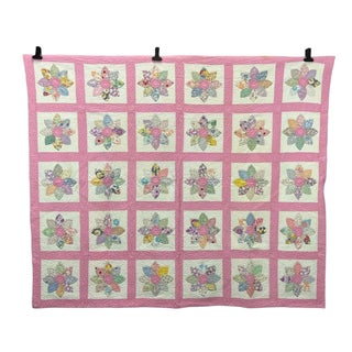 1930's Friendship Dahlia Quilt For Sale
