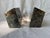Brown 1980s Heavy Medical Caduceus Brown Gray Italian Marble Bookends a Pair For Sale - Image 8 of 15