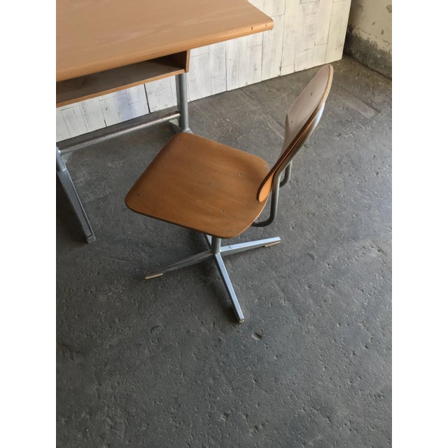 Swiss School Desk and Chair from Embru, 1960s, Set of 2 For Sale - Image 11 of 12