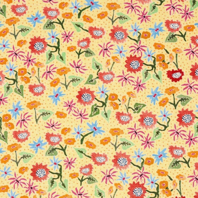 Traditional Sample - Schumacher x Happy Menocal Calico Fabric In Giverny For Sale - Image 3 of 5