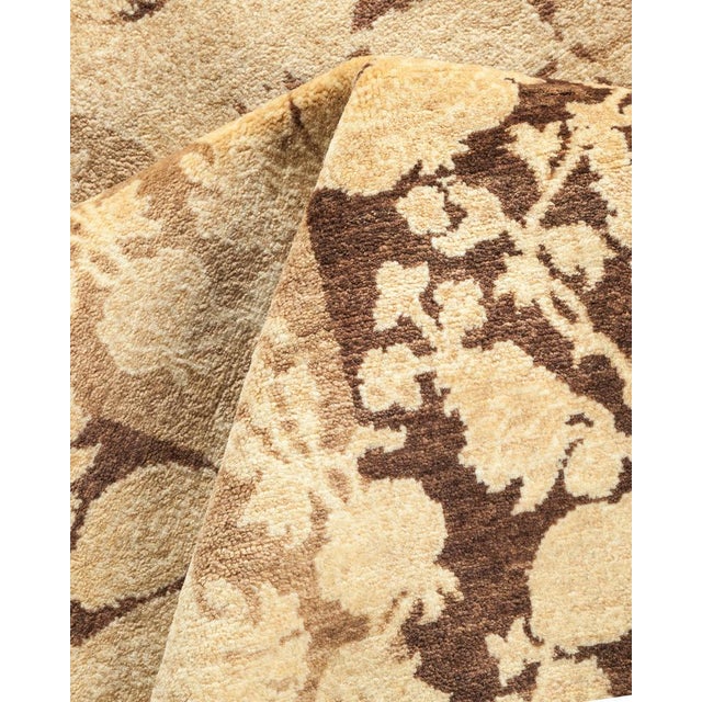 Textile Mogul Collection Hand-Knotted Area Rug - Brown 5' 1" x 5' 3" For Sale - Image 7 of 9