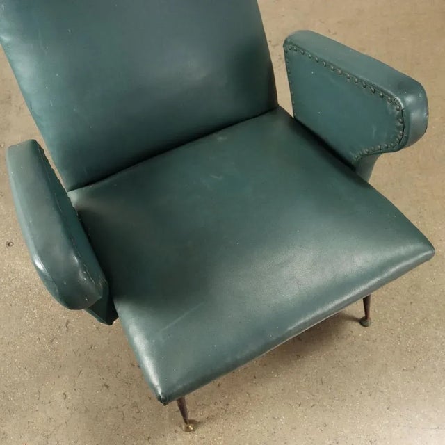Green Set of Armchairs, Italy, 1950s For Sale - Image 8 of 12